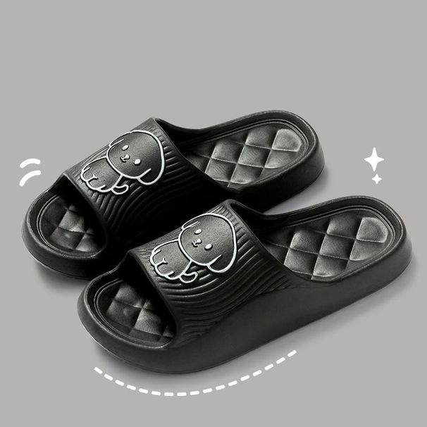 Cute Couple Pillow Slippers Female Summer Wear 2024 New Bathroom Bath Non-slip Indoor Home Eva Thick Bottom Sandals_vogvips.com