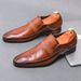 Regal Footwear Summer Breathable Business Casual Genuine Fashion British Style Pointed Toe Slip-On Formal Leather Men's Wedding Shoes_vogvips.com