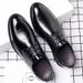 2024 Men's Business Casual Wedding Youth Dating Lace-up Trendy Leather Shoes Non-slip Wear-resistant Lightweight_vogvips.com