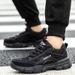 Men's Steel Toe Safety Work Shoes, Breathable Fly Mesh & Microfiber Leather Upper, EVA Sole For Construction & Outdoor Working Sites Work Shoes_vogvips.com