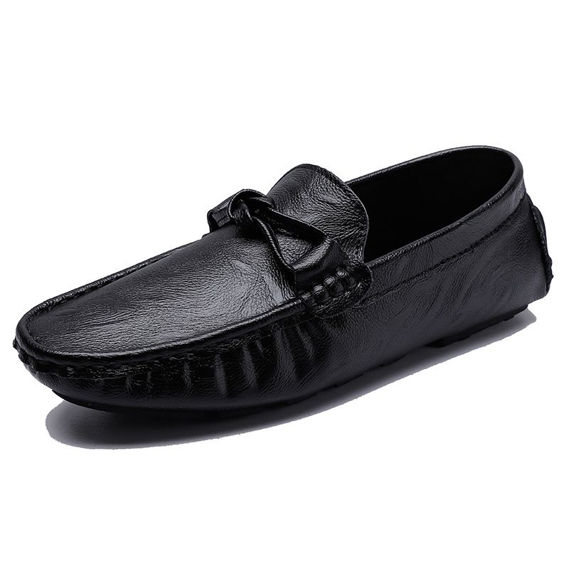Plus-Size Men's Shoes, Men's Loafer-Style Casual Leather Shoes, Slip-On Business Casual Driving Shoes For Men_vogvips.com