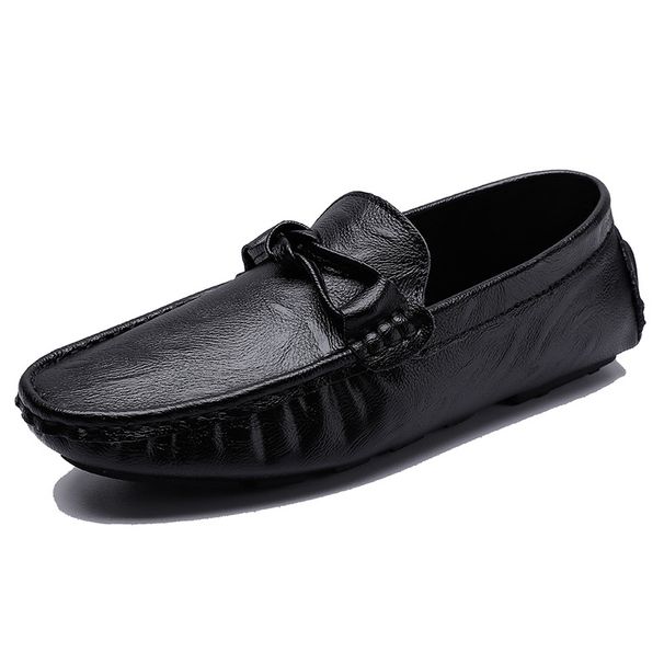 Plus-Size Men's Shoes, Men's Loafer-Style Casual Leather Shoes, Slip-On Business Casual Driving Shoes For Men_vogvips.com