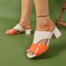 SHLIANG Women's Peep Toe Sandals Chunky Heels Fashion Buckle Strap Slingbacks Summer High Heels Synthetic Leather Sandals Womens Shoes Y0617_vogvips.com