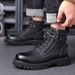 Classic Outdoor Mens Casual Leather High Top Boots Stylish Ankle Boots Autumn Warm Winter Shoes Hot Sale Lace Up Motocro_vogvips.com