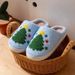 New Christmas Tree Cotton For Couples, Autumn And Winter Indoor Soft Sole Warm Fleece Parent-Child Slippers_vogvips.com