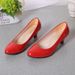 Plu-ize 2026 New Model Pointed Toe Hallow Mouth All-eaon Fahionable Chunky High-heeled Women' Plu-ize Work_vogvips.com