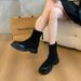 712-8-9 Tube Slim Elastic Heel Thick Sole Long Suede Over-the-Knee 41-43 Large Size Women's Boots_vogvips.com