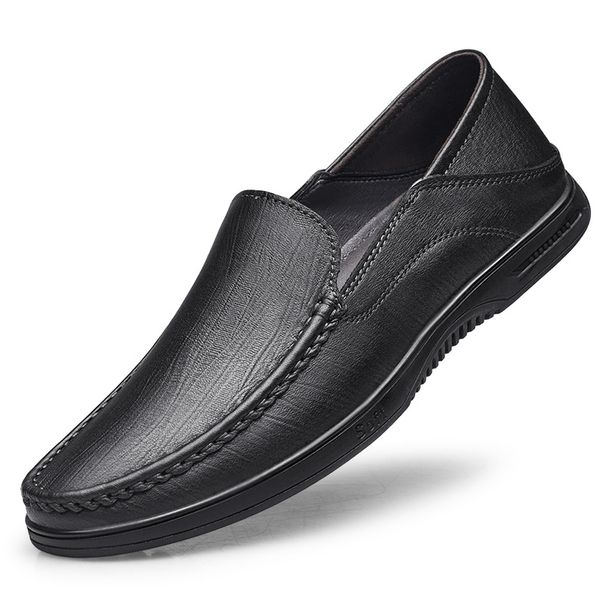 Doudou Shoes Men's Soft Sole Soft Surface Leather Shoes Casual Leather Shoes Men's Shoes Single Shoes Men_vogvips.com