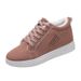 2025 Winter Cotton For Women, Fleece-Lined, Flat Sneakers, Korean Style Snow Boots, Warm Student Lace-Up Casual Shoes_vogvips.com
