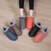 Winter Slippers With Heel, PU Leather Surface, Large Size For Men Women, Indoor Home Cotton Shoes, Warm And Thickened_vogvips.com