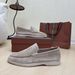 New New Summer Genuine Leather Comfortable Casual Shoes, Flat Round-Toe Slip-On Loafers, Couple Shoes_vogvips.com