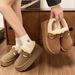 Slip-On Cold-Resistant Snow Boots For Women 2024 Winter New Retro Thick-Soled Fleece-Lined Thickened Warm_vogvips.com