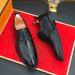 New Fashion Men's British Black Business Casual Loafer Shoes Daily Driving Office Leather Shoes One Foot Pedal Lazy Brown Banquet Dress Wedding Men's_vogvips.com