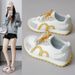 KT26806 Korean-style Double-lace German Training Shoes For Women, 2026 Spring New Lightweight Casual Shoes, Trendy_vogvips.com