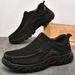 Casual Leather Shoes Men's Autumn Leather Platform Sole Anti-Slip One-Foot Pedal Top Layer Cowhide Men's Shoes Cargo Boo_vogvips.com
