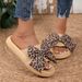 Sexy Leopard Bow Women's Slippers Beach Party Casual Fashion Beach Party Outdoor Summer Daily Walk Comfort Versatile Slippers_vogvips.com