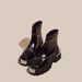 Womens Shoes High-quality Zippered Womens Boots Autumn Round Toe Solid Short Bucket Middle Heel Waterproof British Boots Square-toed Chelsea Boots_vogvips.com