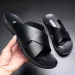 Slippers Genuine Leather Luxury Fashion New Men's Flat Shoes Casual Non-Slip Beach Sandals For Men Zapatos Hombre_vogvips.com