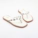 MS Women's Square Toe Flat Sandals With Rhinestones – Comfortable Wide Fit Flip Flops For Beach, Casual & Summer Wear (Black, White, Beige)_vogvips.com