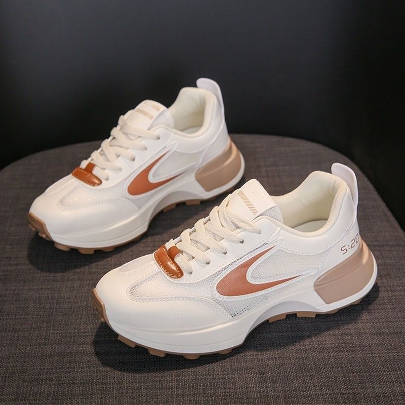 Women's Chunky Sneakers - Breathable Mesh Platform Shoes, Fashion Dad Shoes For Casual Wear_vogvips.com