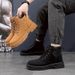 European Warm Series 2025 New Autumn Men's Classic Fashion Wear-resistant Waterproof High-top Martin Soft Sole Workwear Non-slip Yellow Boots_vogvips.com