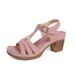 Cross-border Plus-size Women's Sandals, 2026 Summer New Model, Solid Color, European And American Style, Open-toe,_vogvips.com