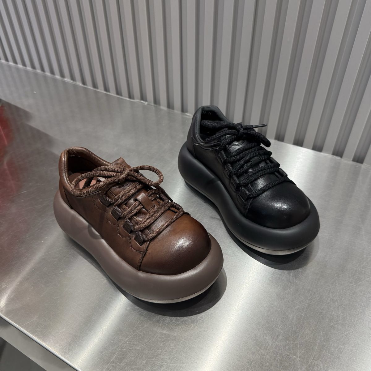 Sponge Single For Women, Spring 2025 New Versatile Height Increasing Casual Shoes, Lace Up Round Toe Sponge Cake Sole_vogvips.com
