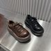 Sponge Single For Women, Spring 2025 New Versatile Height Increasing Casual Shoes, Lace Up Round Toe Sponge Cake Sole_vogvips.com