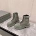 2024 New Paris Couple Lace-up Canvas Martin Women Thick-soled Short Distressed British Style Flat Motorcycle Boots_vogvips.com