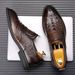 New Fashion Men's British Black Business Casual Loafer Shoes Daily Driving Office Leather Shoes One Foot Pedal Lazy Brown Banquet Dress Wedding Men's_vogvips.com