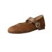 Retro Leopard Print Mary Jane Shoes For Women, 2026 New Style, Low Heel, Single Shoe, Flat Sole_vogvips.com