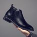 European Warm Series 2025 Spring And Autumn New High-top Leather Men's Pointed Toe British Style Mid-top Boots Slip-on_vogvips.com