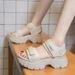 Wedge Heel Sandals Women's High Heel Versatile Muffin Sports Thick Sole Heightening Outer Wear Women's Shoes_vogvips.com