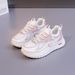 Mesh Breathable Sports Shoes Women 2025 New Spring And Autumn Lightweight Soft Sole White Sneakers For Middle School_vogvips.com
