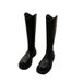 Long For Women 2024 Autumn Winter New Korean Style Versatile High With Back Zipper Slim Over-the-Knee Mid-Calf Boots_vogvips.com