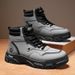Men's Workwear For Winter , New Construction Site Work Shoes, Anti Slip And Wear-Resistant High Top Martin Boots,_vogvips.com