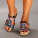 Women's Shoes Summer New Ethnic Style Rhinestone Wedge Sandals For Women Large Size Flower Flat Sandals_vogvips.com
