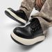Men's Chunky Derby Boots Retro Motorcycle Style High Top Martin Boots In Yellow/Black/Brown - Fashionable & Comfortable_vogvips.com