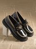 New Autumn Le Fu Shoes Large Casual British Style Women S One Foot Color Blocked Thick Sole Single Shoe_vogvips.com