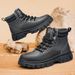 Martin Boots Men's High-top Wind Tooling Rhubarb Boots Men's Velvet Cotton Shoes Platform Outdoor Leather Boots_vogvips.com