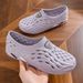 Cave Men's New Summer Outerwear Hollow Out Anti Slip Thick Beach Shoes Wear-resistant Soft Sole Toe Sandals_vogvips.com