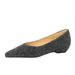 3683-17 Korean Style Plush Single For Women With Shallow Mouth, Plain Face, Pointed Point, Simple And Versatile Office_vogvips.com