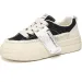 Thick Soled Round Toe Sponge Cake Sole Canvas With Mh Surface For Breathability Comfort And Versatile Casual Board_vogvips.com
