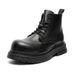 Show Leg Thin Inner Height Increase Martin Boots Men's Platform Fashion Boots Height Increase Shoes_vogvips.com