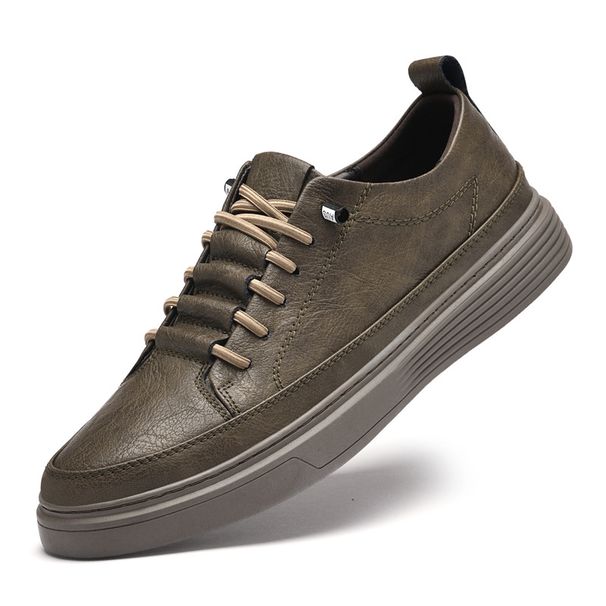 Men's Casual Board Shoes Two-layer Cowhide Comfortable And Breathable Work Men's Shoes_vogvips.com