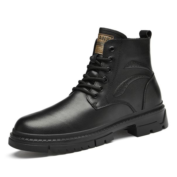 Men's Shoes Martin Boots Outdoor Tooling Boots Casual Leather Boots High Top Short Boots Cotton Boots_vogvips.com