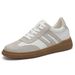 Retro Leather Striped Thick-soled Casual Sports Board Shoes, Dexun Xiaobai Breathable Black And White Men's Shoes_vogvips.com