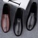 Walking Pattern Casual Leather Shoes Non-slip And Wear-resistant Work Men's Shoes_vogvips.com