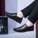 Cowhide Casual Leather Shoes For Men, New Business Trend Lazy Slip-On Dad Shoes, Soft Sole Loafers_vogvips.com