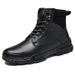 Men's Shoes Invisible Height Increase Men's High-top Martin Boots Retro Tooling Boots Flat Boots_vogvips.com
